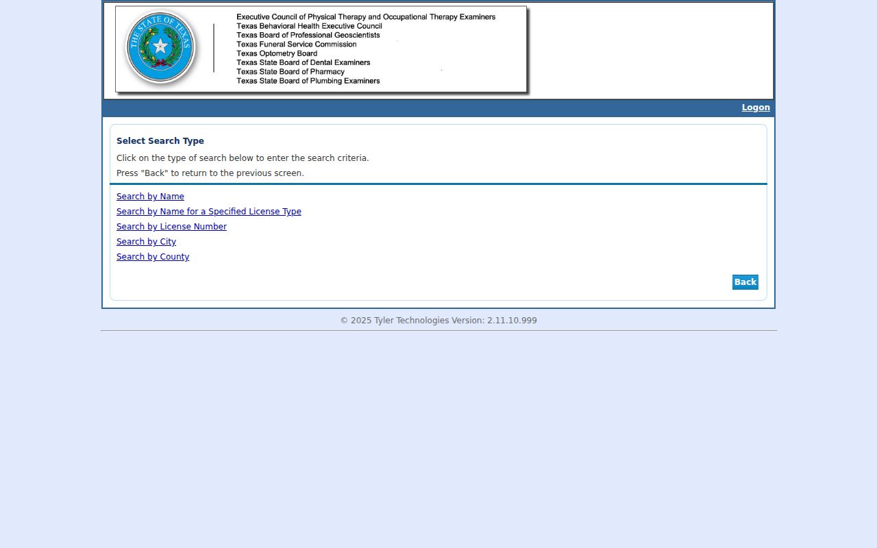 Rowlett residents directory Texas professional license search options